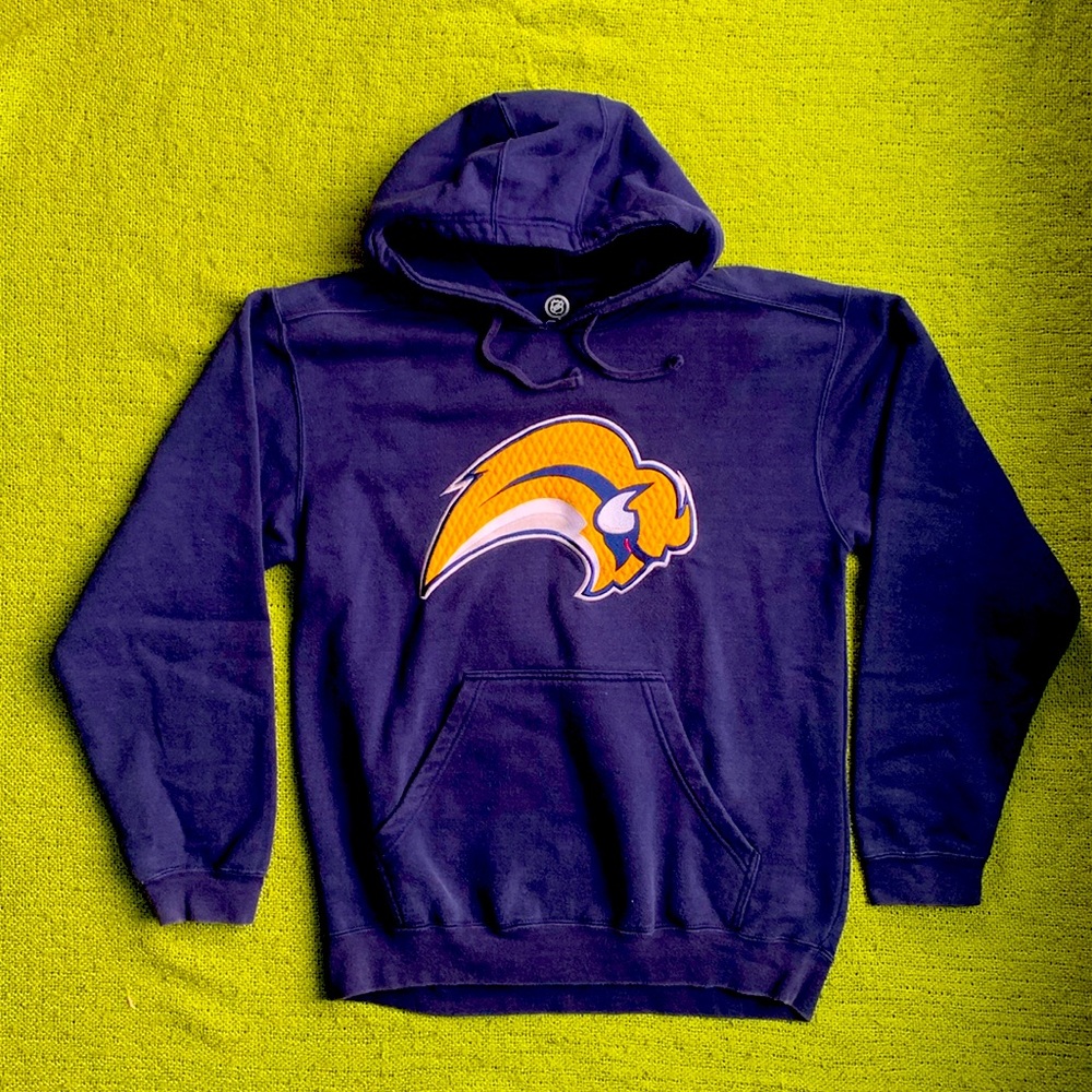🦬Buffalo Sabres Slug Logo Pattern Hooded Sweatshirt🦬